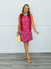 Wine Floral Jacquard Mini Shift Dress (Reg.)