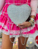 Full Rhinestone Studded Heart Bag-2 Colors