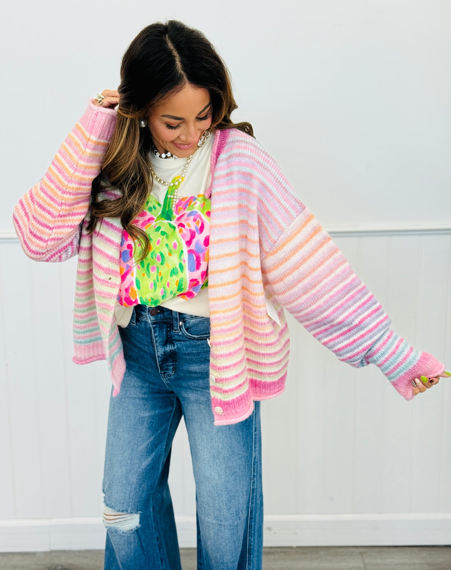 Leopard Pumpkin Boxy Tee (Reg. and Plus)