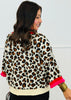 Leopard Contrast Trim Sweatshirt (Reg)