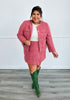 Pink Pocket Tweed Jacket (Reg. and Plus)