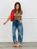 Taupe/Black Leo Short Sleeve Mesh Top (Reg.)