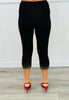 Black Rhinestone Capri Leggings (Reg. and Plus)