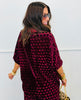 Tonal Polka Dot Velvet Blouse (Reg.) - 4 Colors