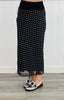 Black/White Polka Dot Top & Midi Skirt Set (Reg.)