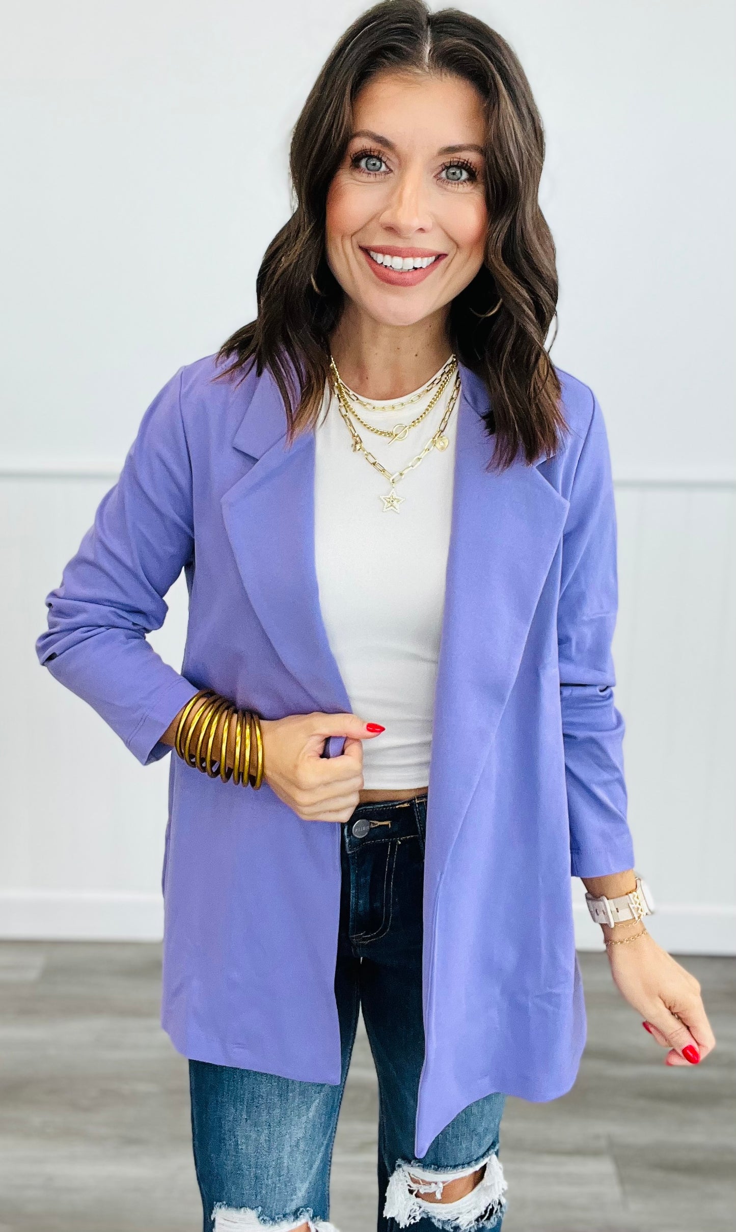 Dear Scarlett Magic 3/4 Sleeve Blazer (Reg. and Plus) - 9 Colors