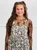 Taupe Leopard Wide Leg Overalls (Reg. and Plus)