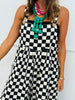 Checkered Wide Leg Overalls (Reg. and Plus)