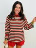 Christmas Candy Cane Stripe Sweater Top (Reg.)