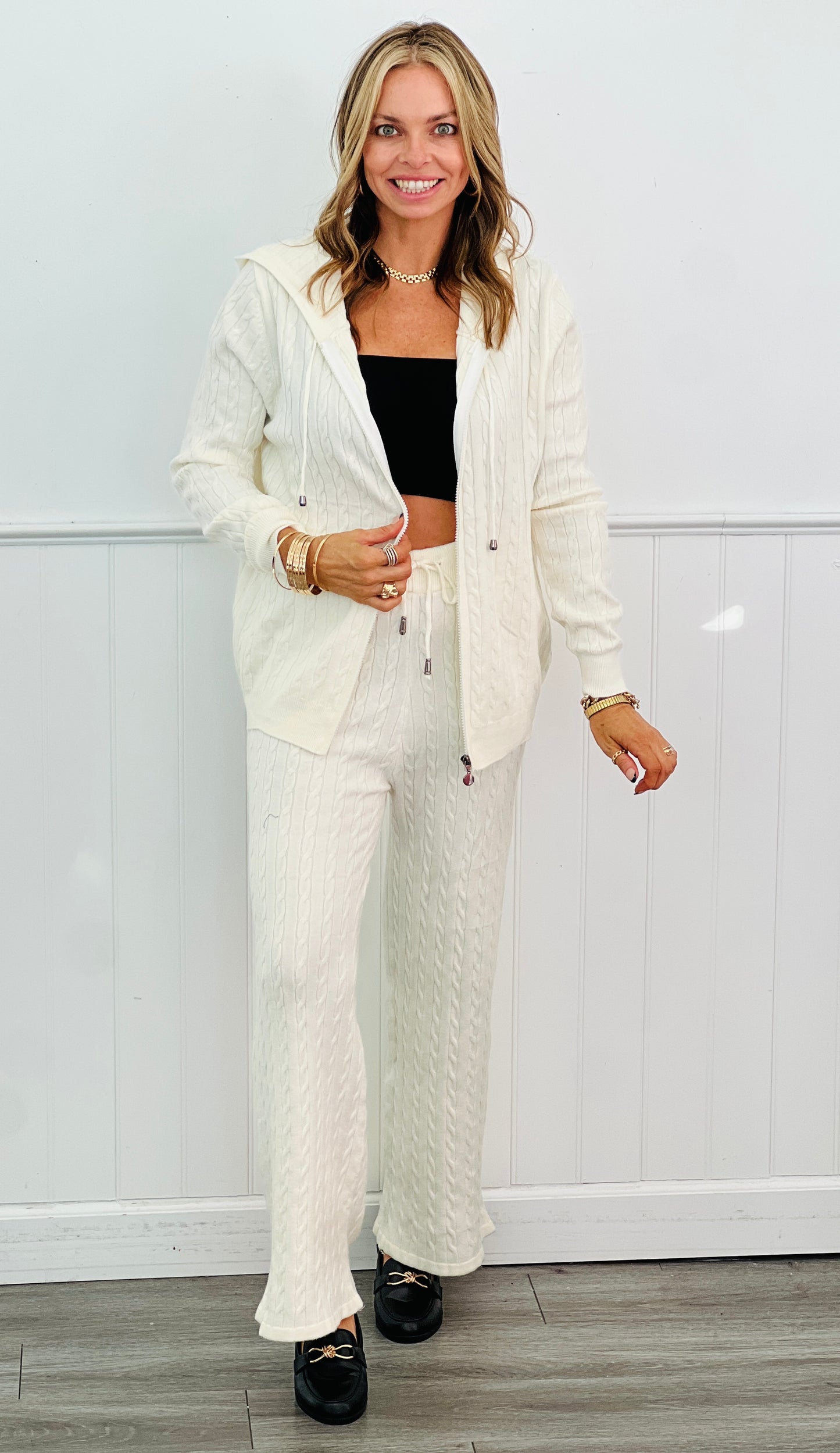 Cable Knit Jacket & Pants Set (Reg.) - 5 Colors