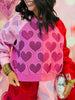 Queen Of Sparkles Colorblock Rhinestone Hearts Sweatshirt (Reg. & Plus)