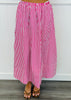 Striped Flowy Midi Skirt (Reg)- 3 Colors
