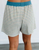 Cream Striped Long Sleeve Cardigan & Shorts Set (Reg.)