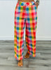 Vivid Checkered Wide Leg Pants (Reg)