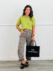 Mocha Zebra Print Barrel Jeans (Reg.)