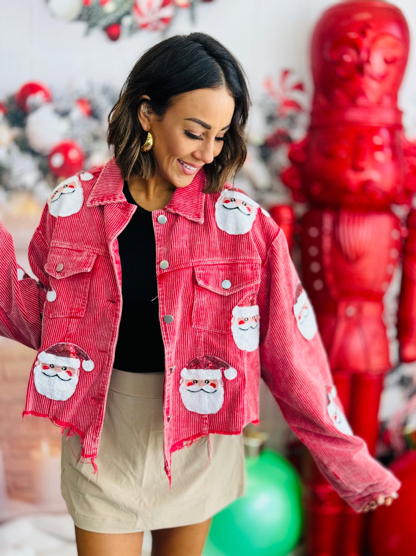 Sequin Santa Corduroy Jacket (Reg)-2 Colors