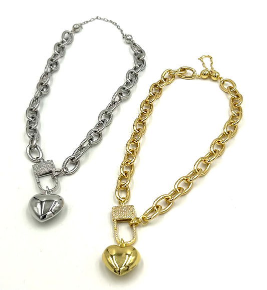 The Loving Lock Up My Heart Necklace - 2 Colors