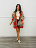 Red Leopard Star Sweater Cardigan (Reg & Plus)