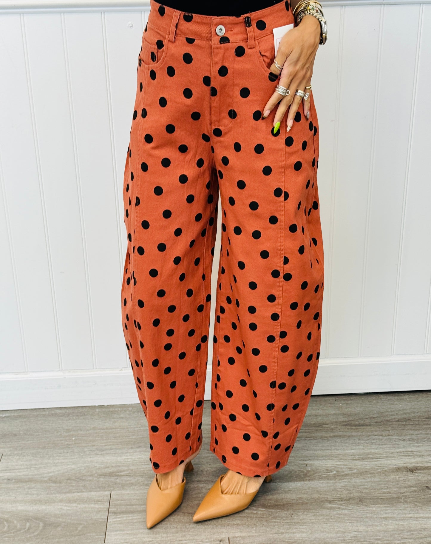 Dotted Love Barrel Pants (Reg.) - 7 Colors