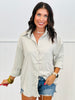 Grey Kathryn Classic Button Down Up (Reg. & Plus)
