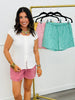 Gingham Elastic Waist Shorts (Reg & Plus)-4 Colors