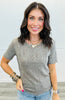 Floral Mesh Lace Short Sleeve Top (Reg & Plus)-3 Colors