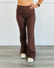 Stretchy High Waist Flared Pants (Reg & Plus)- 2 Colors