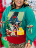 Queen Of Sparkles Green Christmas Living Room Sweatshirt (Reg. & Plus)
