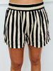 Black/Ivory Striped Shorts (Reg.)