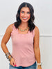 Ruffled Neck Tank Top (Reg.)-5 Colors