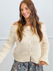 Cream Off Shoulder Sweater Top (Reg & Plus)