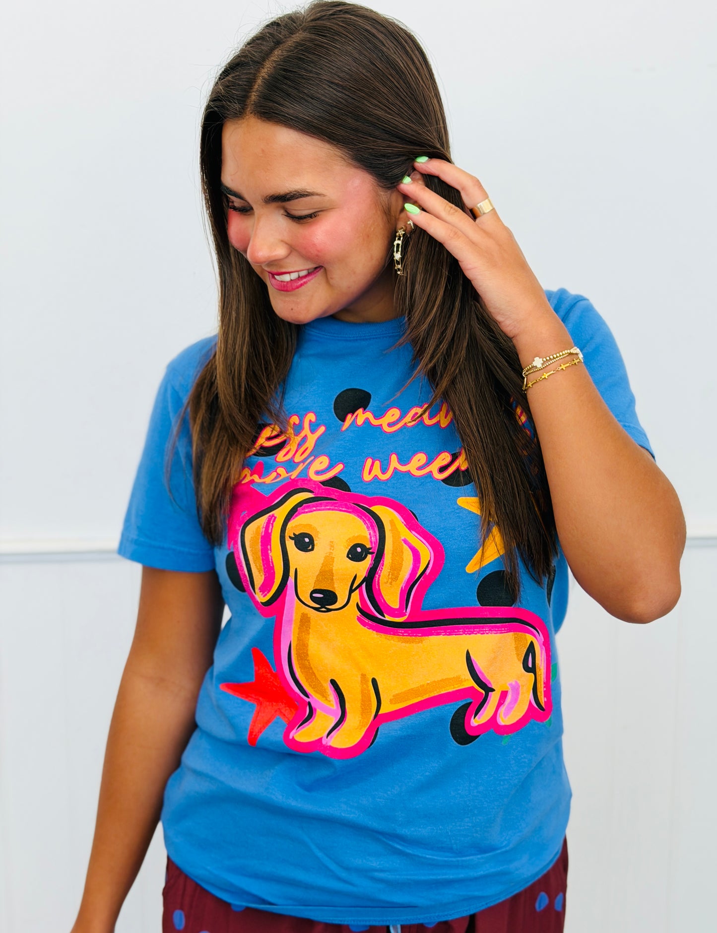 Blue Less Meanies More Weenies Tee (Reg. and Plus)