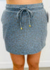 Leopard Refined Denim Stretch Skort (Reg. and Plus)