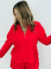 Ruby Red Half Zip LS Tee & Short Set (Reg.)
