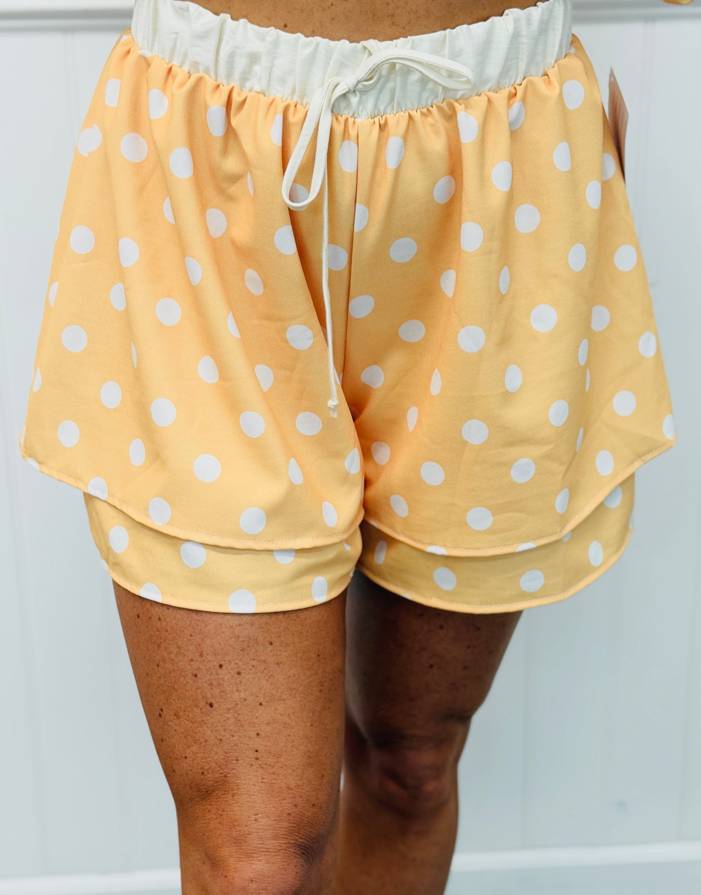Polka Dot Contrast Shorts (Reg. and Plus) - 3 Colors