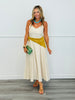 Beige Strappy Midi Dress (Reg. and Plus)