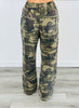 Washed Camo Lace Flowers Pants (Reg & Plus)