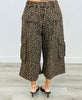 Leopard Print Cargo Culottes (Reg & Plus)