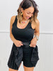 Black/White Mini Skort Dress (Reg & Plus)