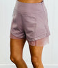 Mesh Lace Trim Shorts (Reg.)-2 Colors