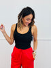 Nylon Ribbed Tank Top (Reg. and Plus) - 4 Colors