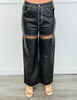 Washed Black Cut Out Studded Pants (Reg.)
