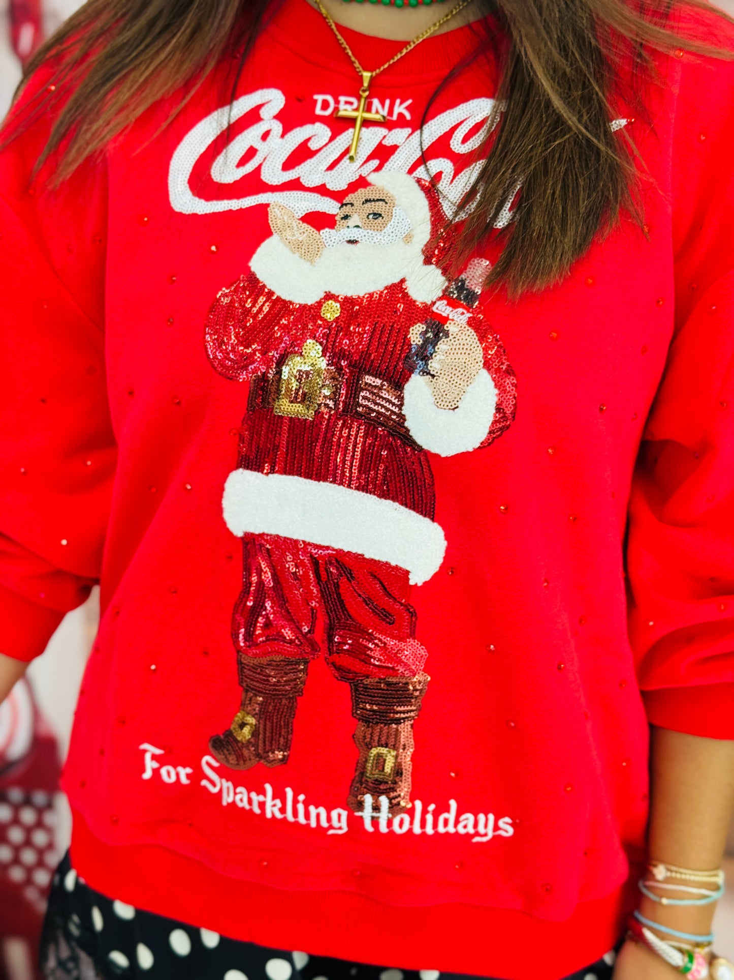 Queen Of Sparkles Licensed 'Drink Coca-Cola For Sparkling Holidays' Sweatshirt (Reg. & Plus)