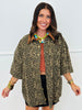 Mocha Leopard Contrast Collar Shirt (Reg & Plus)