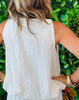 Beige Bubble Hem Top & Pants Set (Reg.)