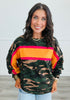 Camo French Terry Color Block Top (Reg.)