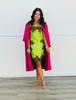 Green Sequin Reflections Lace Trim Mini Dress (Reg.)