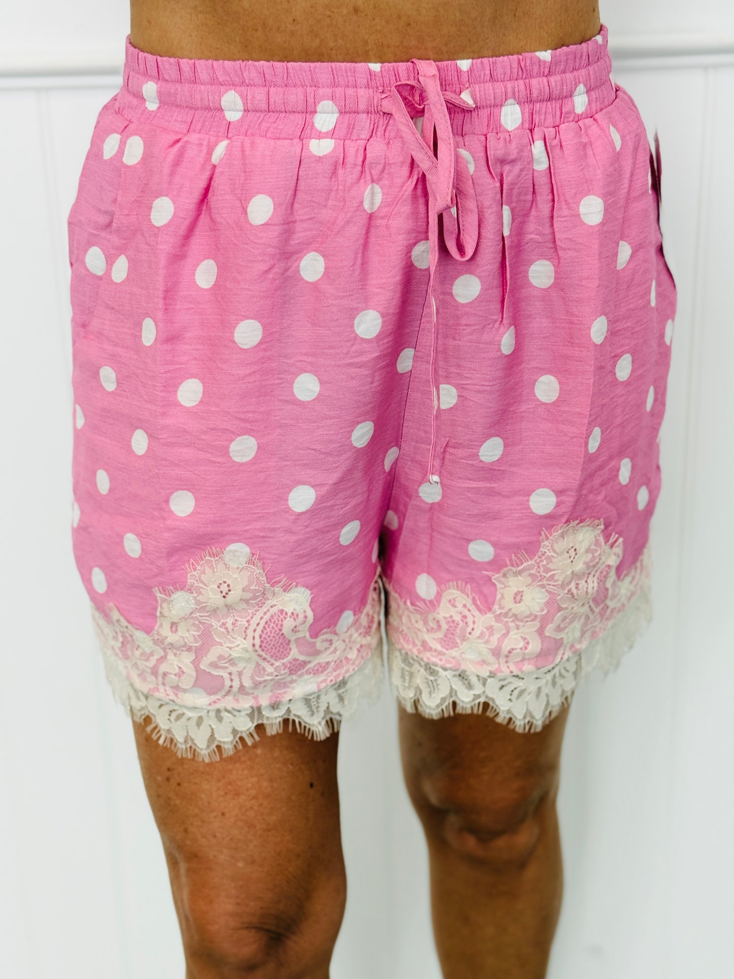 Scallop Lace Polka Dot Shorts (Reg)-3 Colors