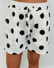 White/Black Polka Dot Top & Shorts Set (Reg & Plus)