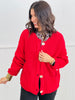Red Shell Buttons Sweater Cardigan (Reg & Plus)